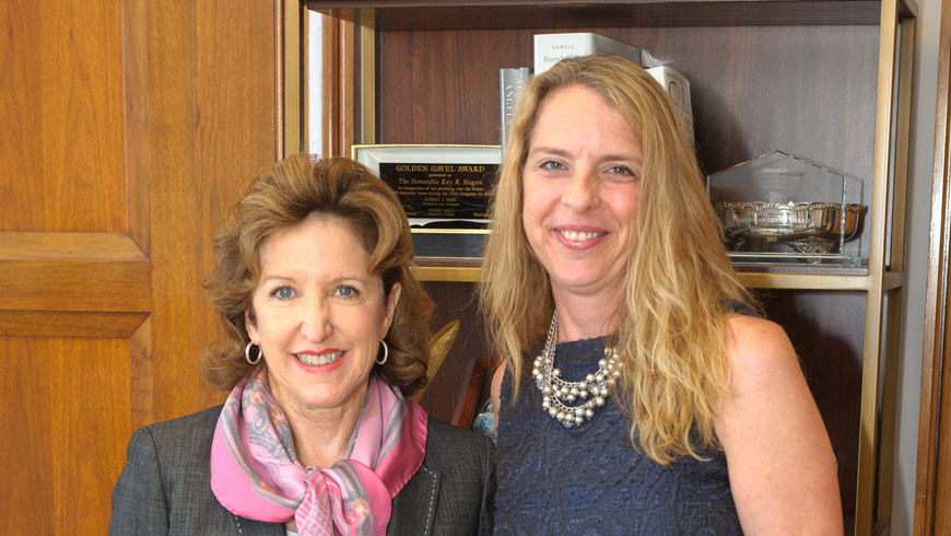 Jennifer Platt in the office of Senator Kay Hagan